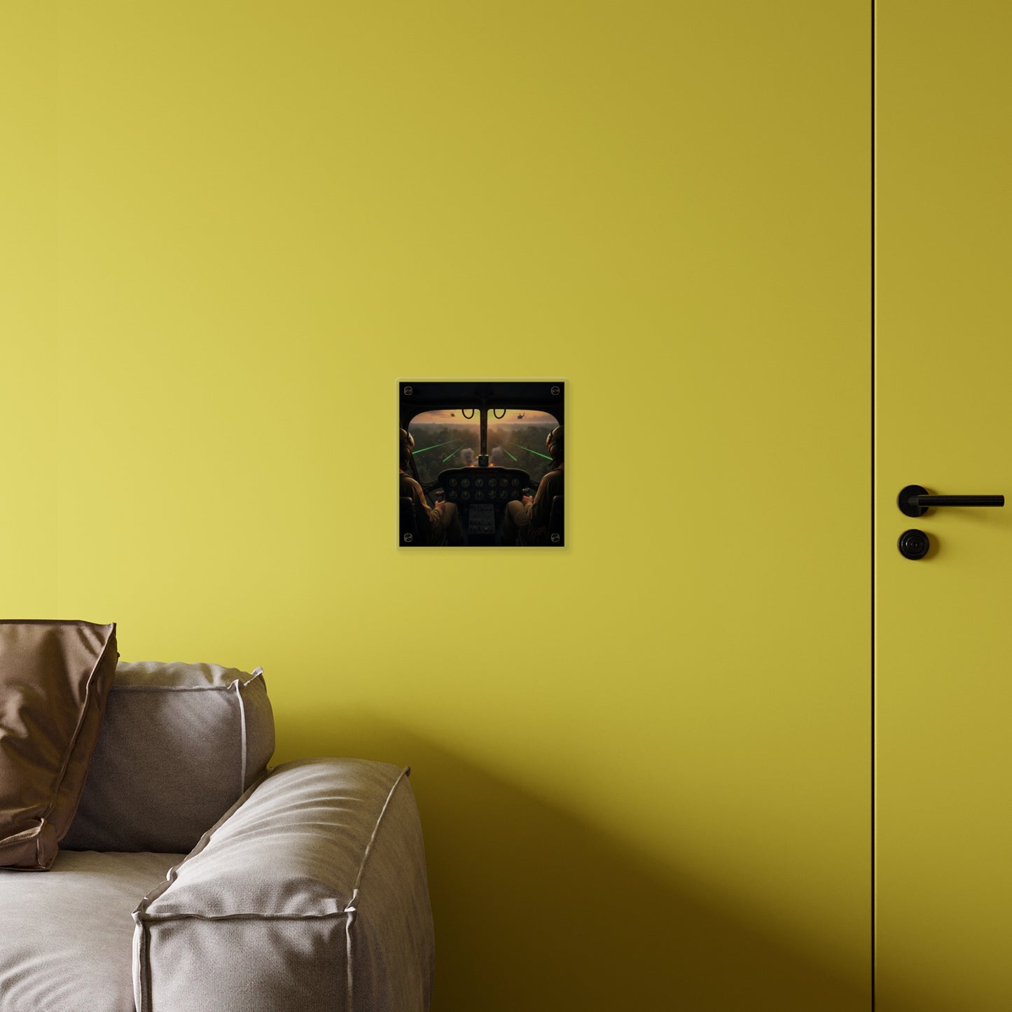 Acrylic Wall Art Panel - Pilots View Hot LZ - Vietnam