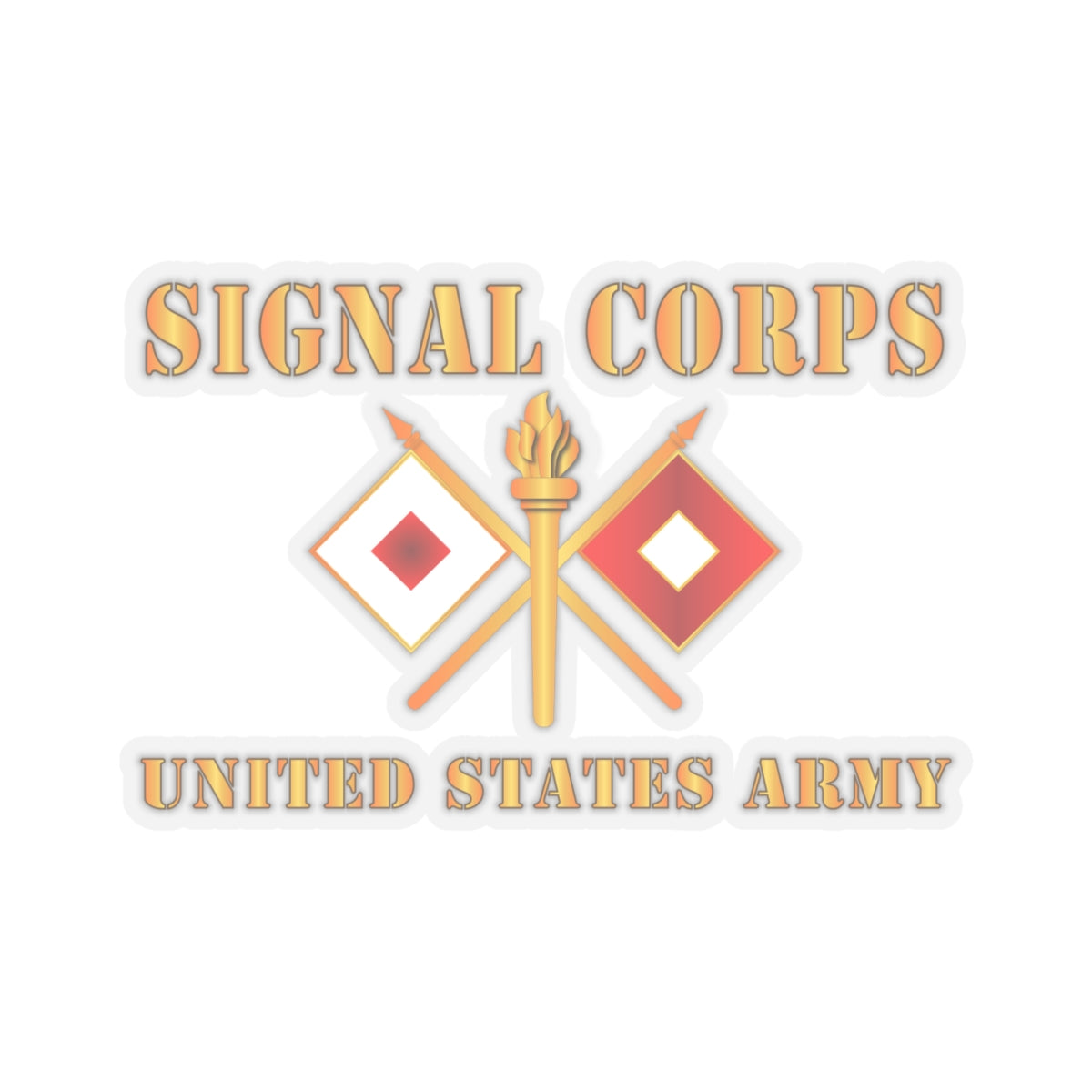 Kiss-Cut Stickers - Signal Corps - Branch - US Army X 300