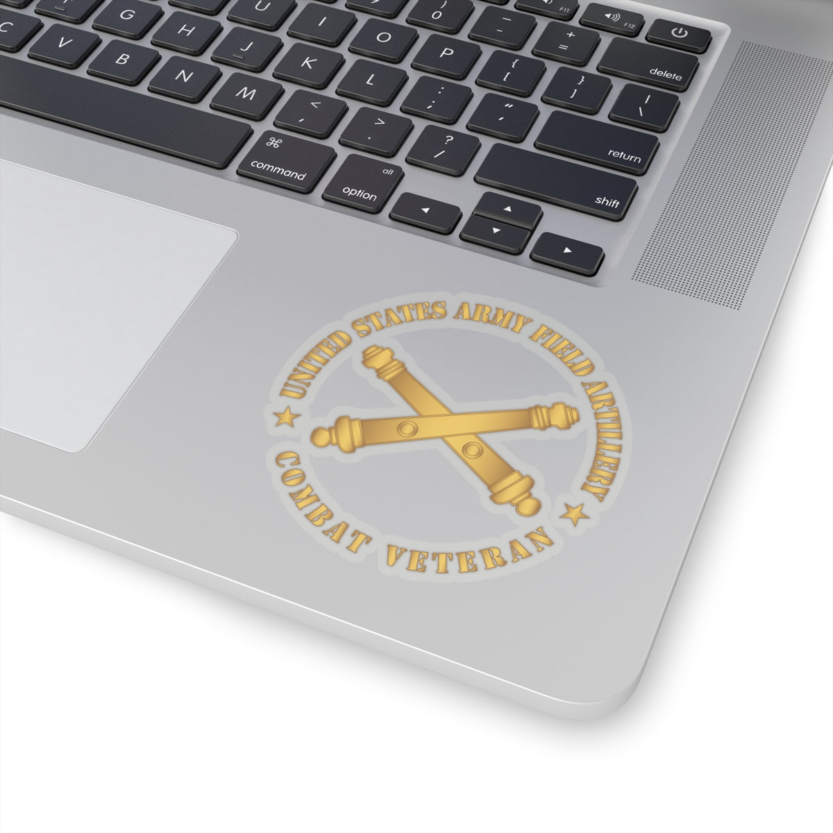 Kiss-Cut Stickers - US Army Field Artillery Combat Veteran w Branch wo Txt