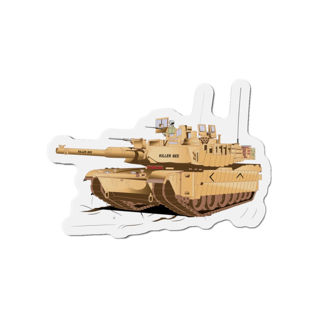 Die-Cut Magnets - M1A1 - Abrams Tank