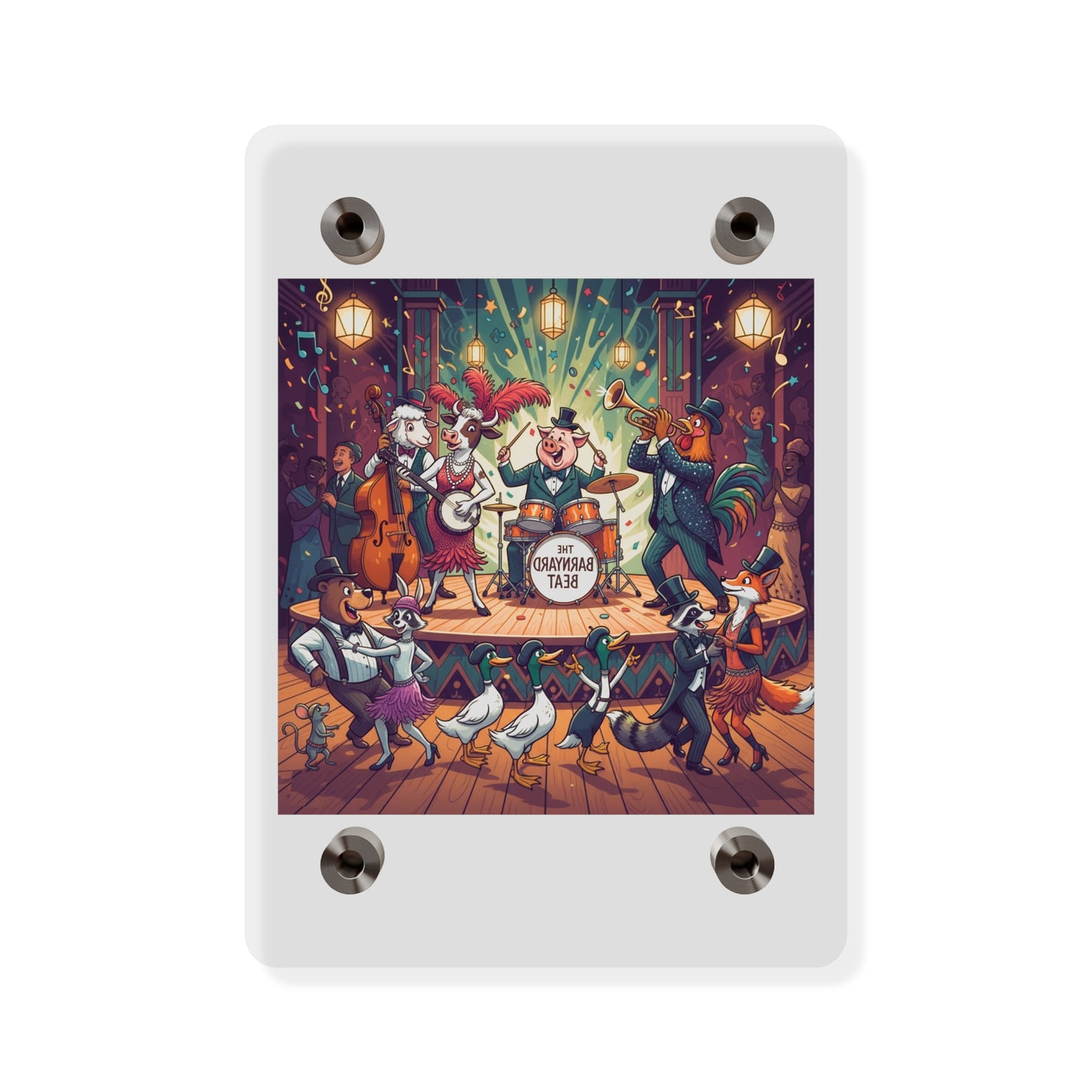 Acrylic Wall Art Panel - Farm Band Dance