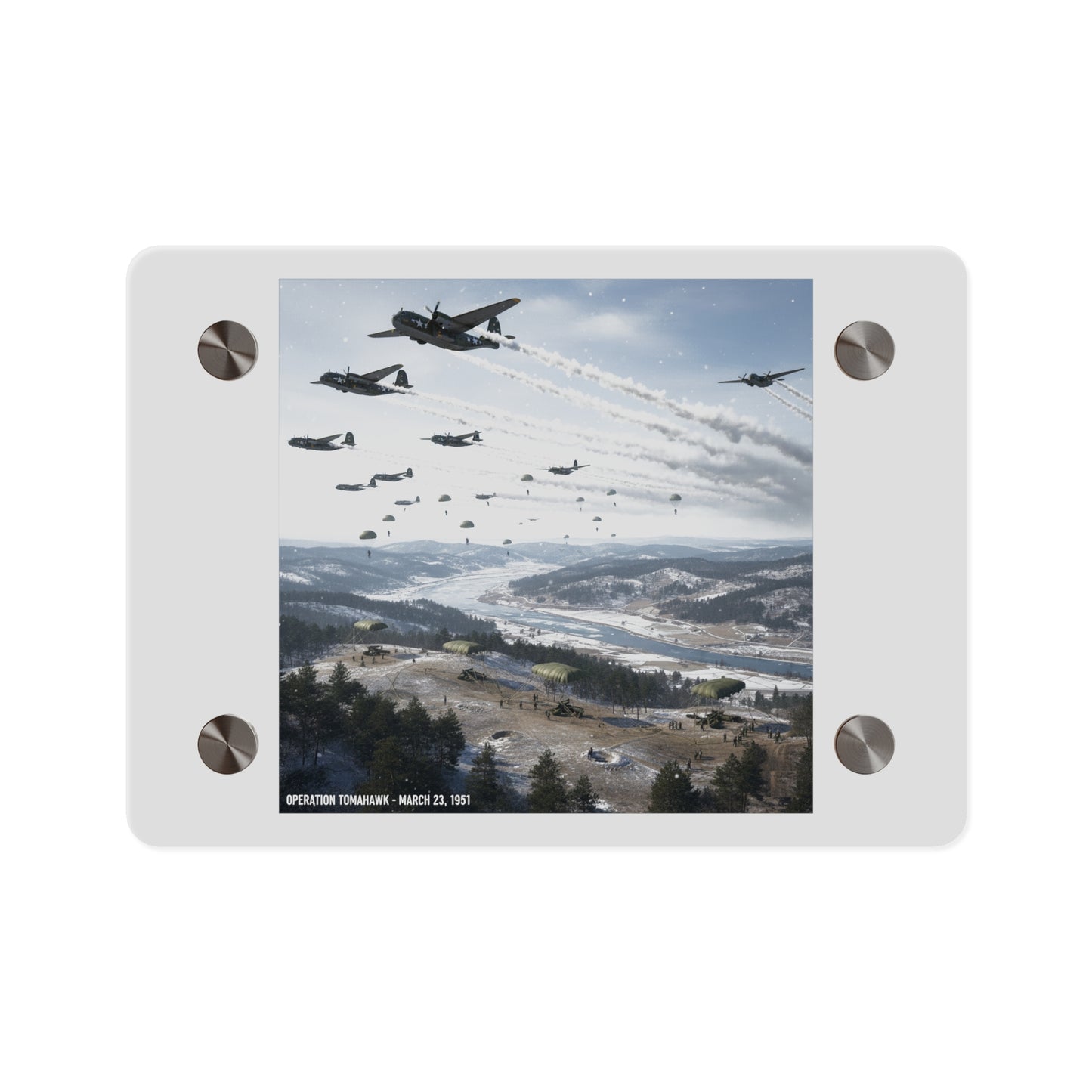 Acrylic Wall Art Panel - Operation Tomahawk - 187th Regimental Combat Team