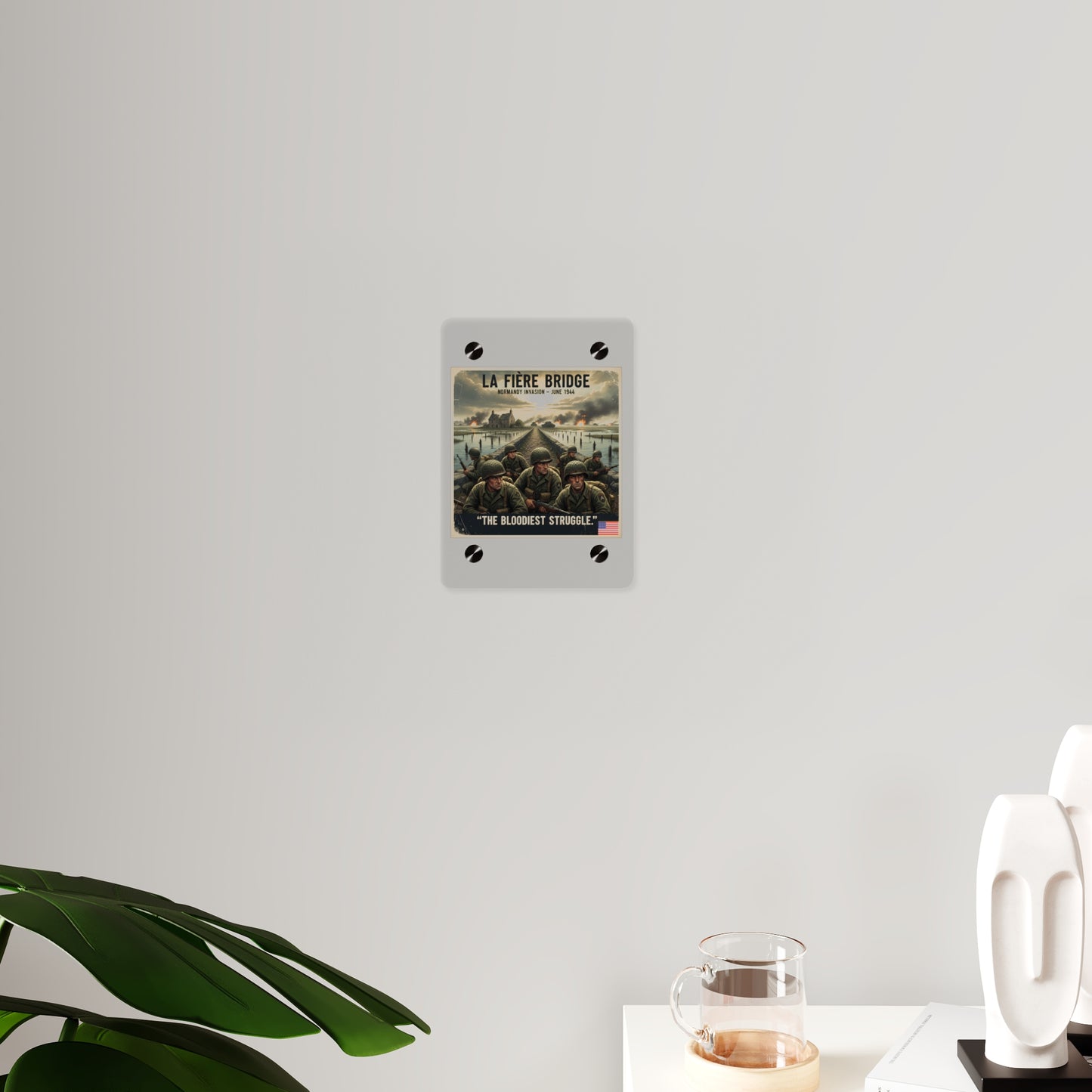 Acrylic Wall Art Panel - 82nd Airborne at the La Fière Bridge