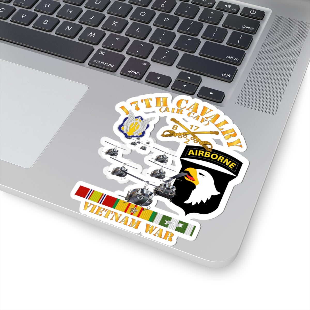 Kiss-Cut Stickers - Bravo Troop 2nd Squadron 17th Cav - 101st Airborne Div w VN SVC