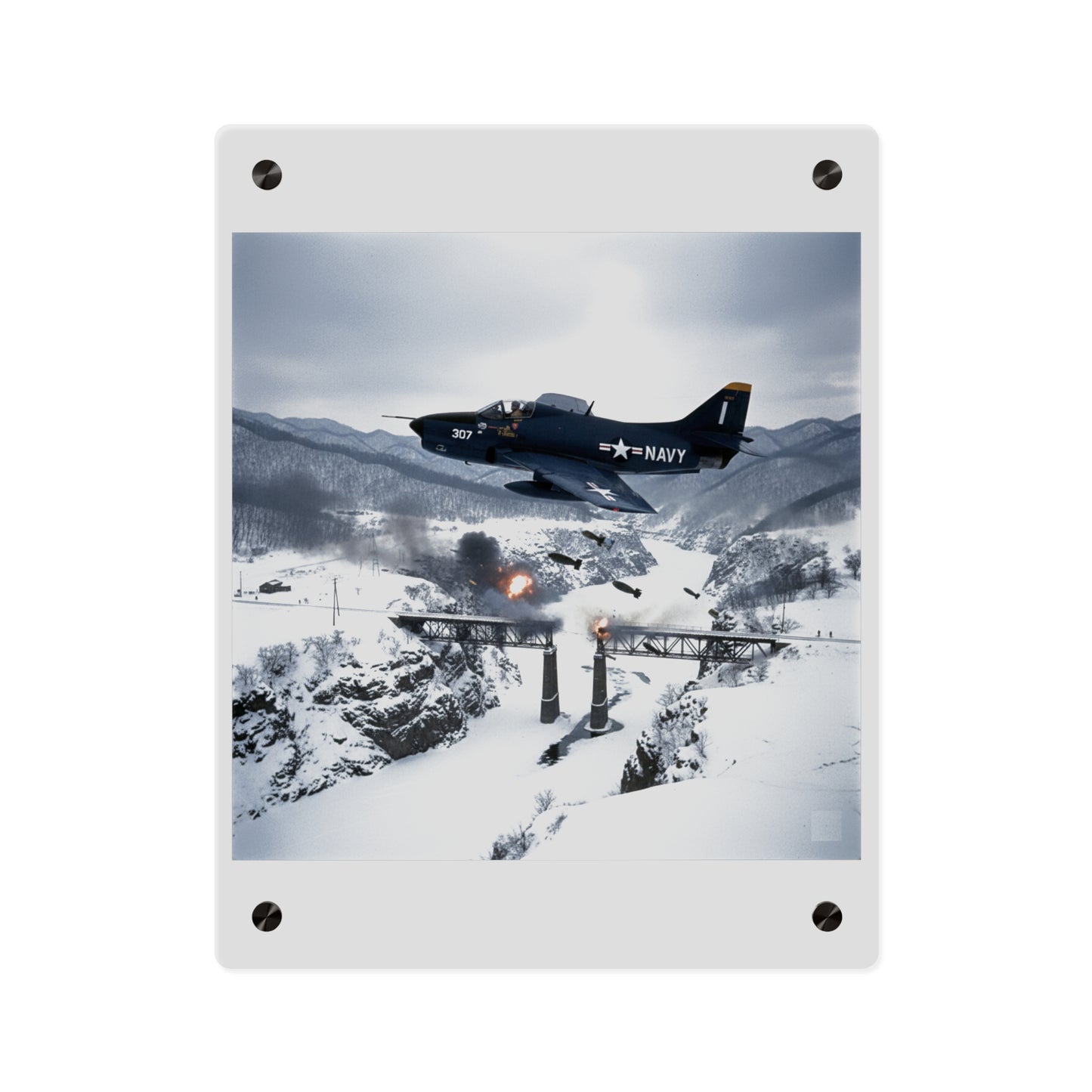 Acrylic Wall Art Panel - Attack at Majon-ni and Samdong-ni during Korean War