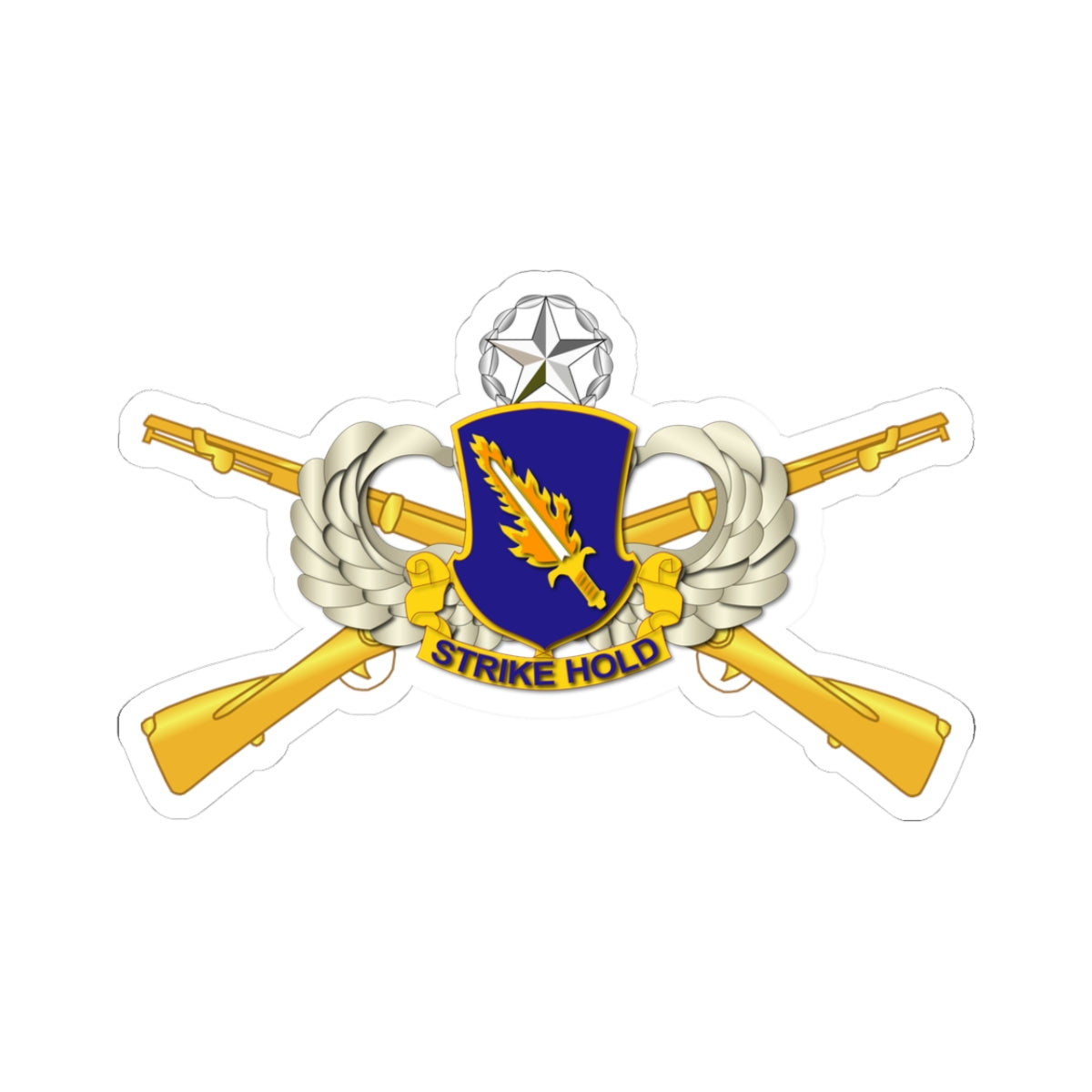 Kiss-Cut Stickers - Airborne Badge - 504th Infantry Regiment w Br - Mstr - No Tx X 300