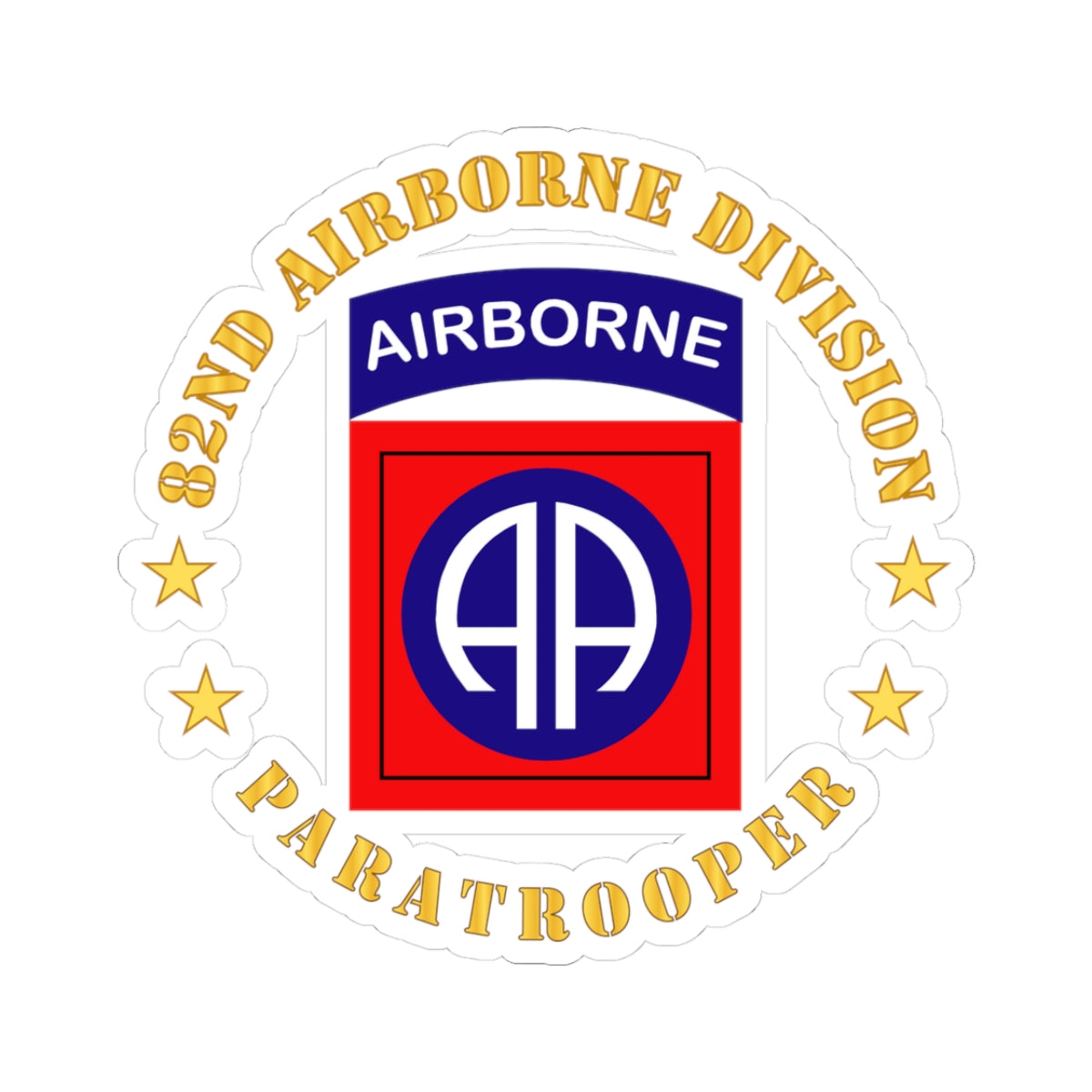 Kiss-Cut Stickers - 82nd Airborne Division - Paratrooper