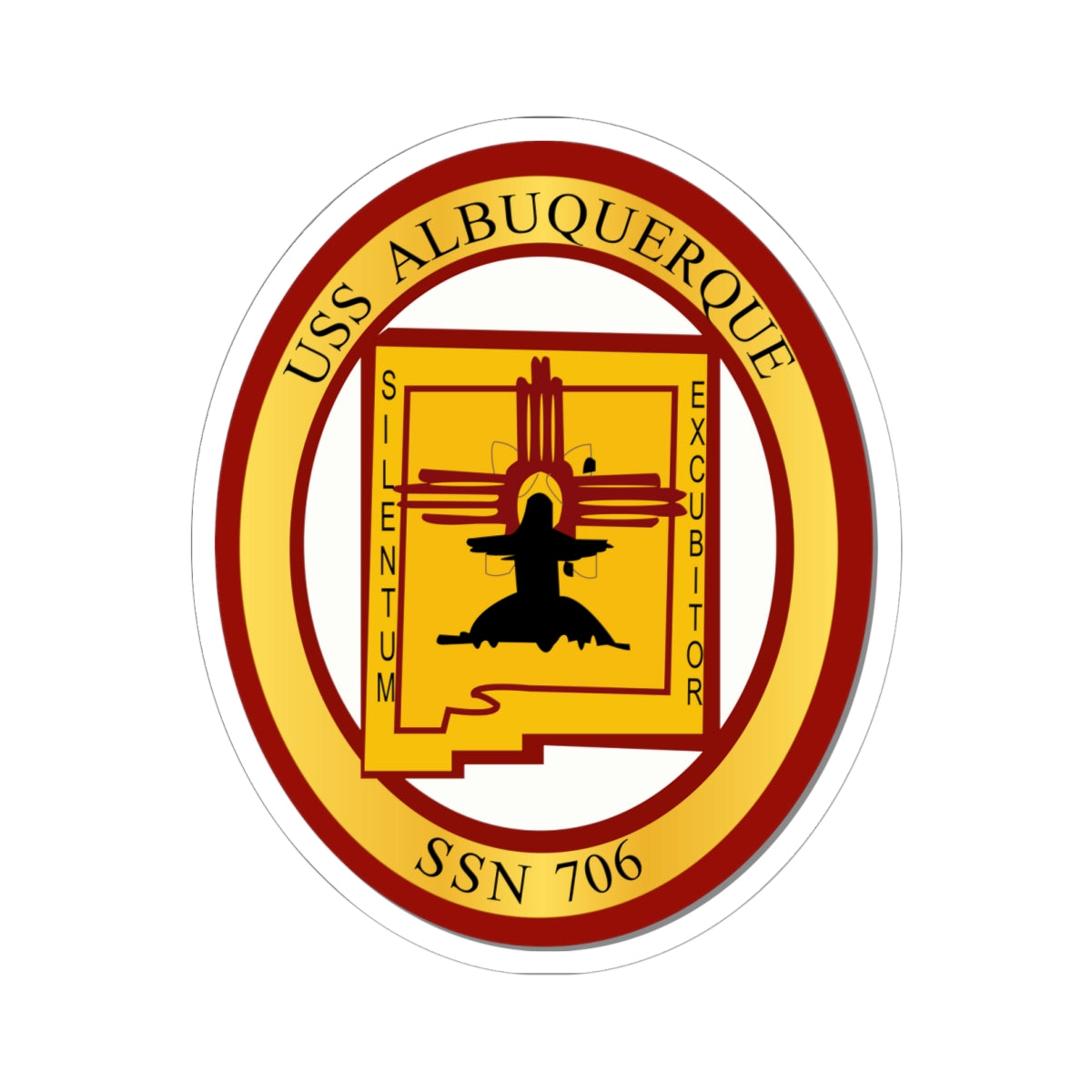 Kiss-Cut Stickers - Navy - USS Albuquerque (SSN-706) wo Txt