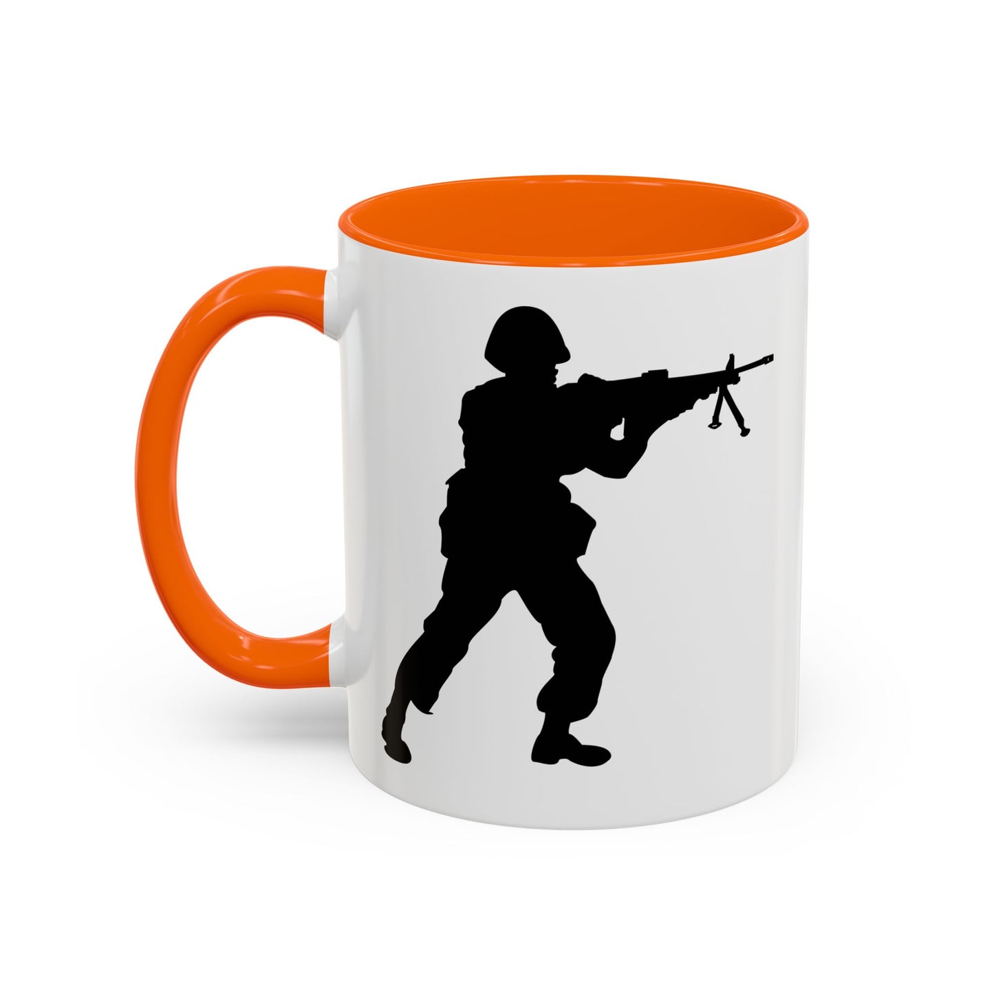 Accent Coffee Mug (11oz & 15oz) - Army - Soldier - MG Assault - Silhouette X 300