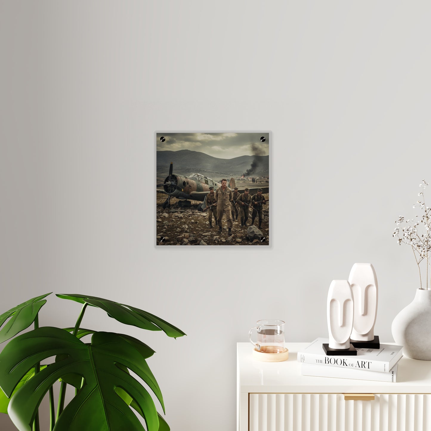 Acrylic Wall Art Panel - U.S. Air Force officer - Captured, KIA, Communist Guerrillas - AT-6 Shotdown - Cold War