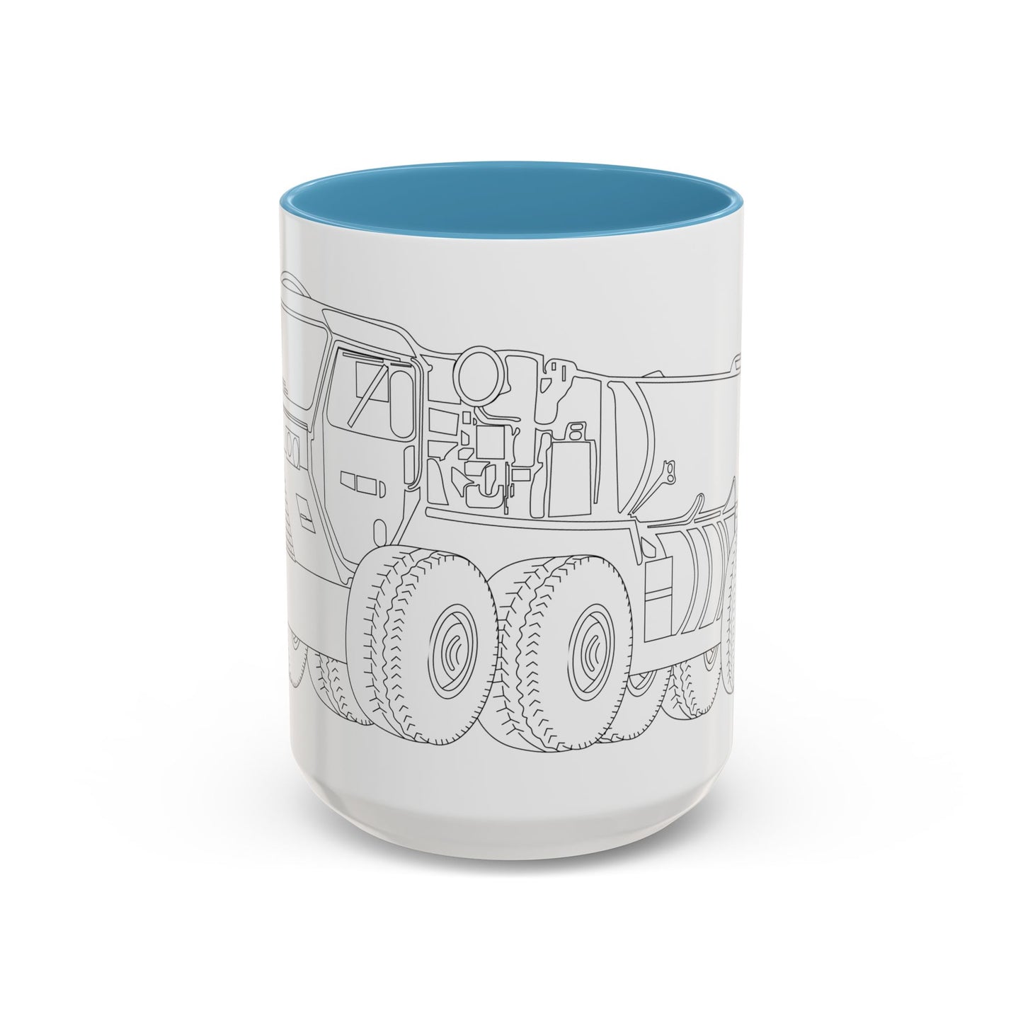 Accent Coffee Mug (11oz & 15oz) - Vehicle - Fuel Truck - Front Left Oblique X 300
