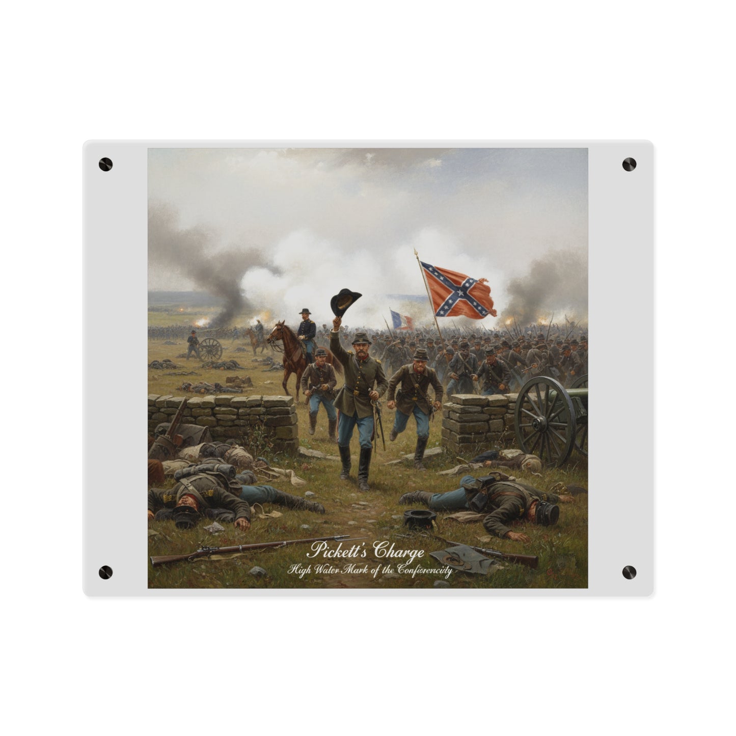 Acrylic Wall Art Panel - Picketts Charge with Hat