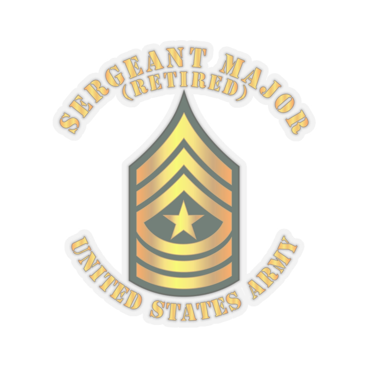 Kiss-Cut Stickers - Sergeant Major - SGM - Retired