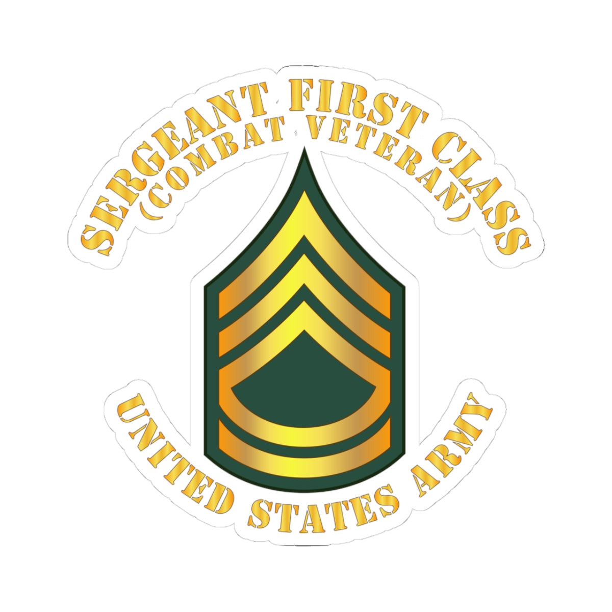 Kiss-Cut Stickers - Sergeant First Class - SFC - Combat Veteran