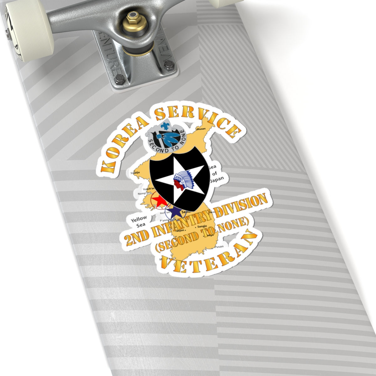 Kiss-Cut Stickers - Korea Service Vet - 2nd Infantry Div - Second to None