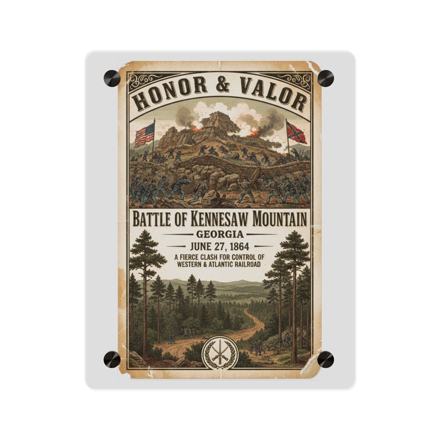 Acrylic Wall Art Panel - Battle of Kennesaw Mountain