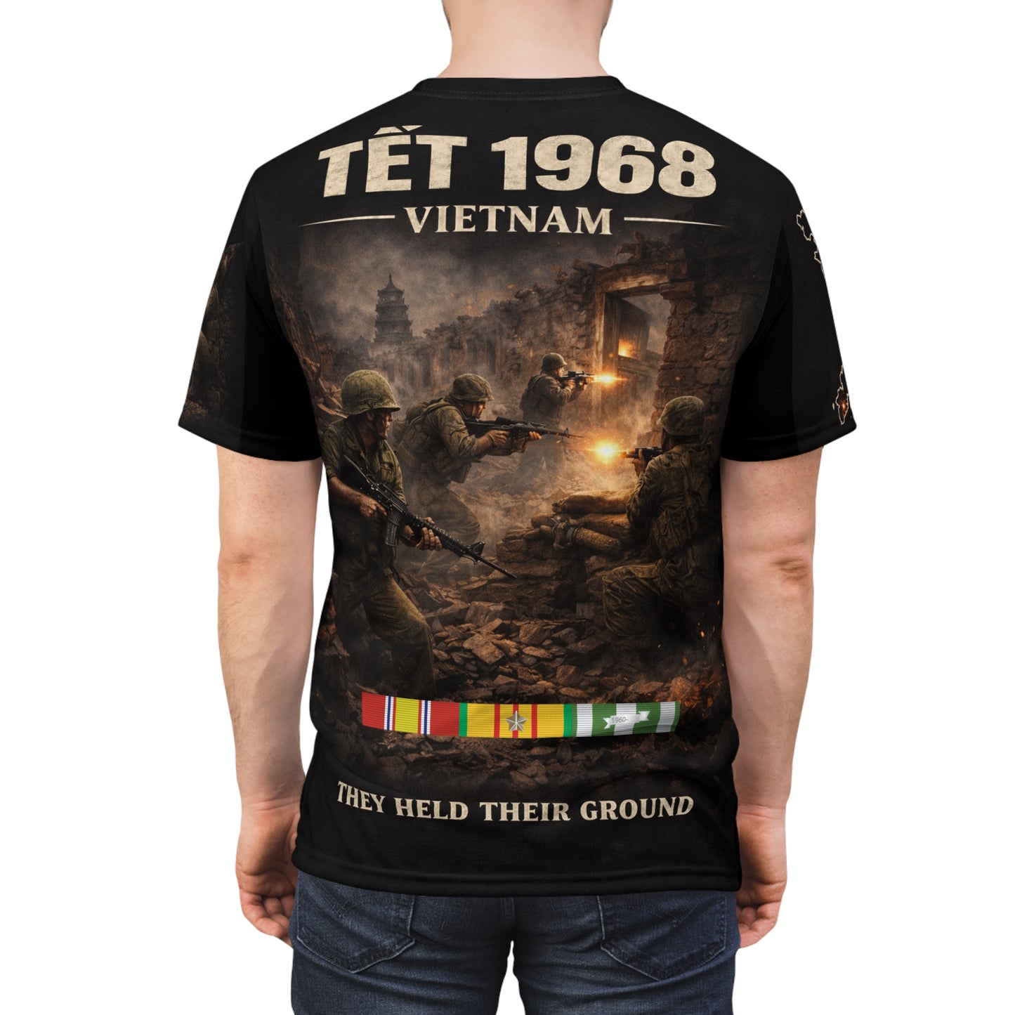 Tet 1968 Vietnam War Veterans' Tribute Tee | All Over Print