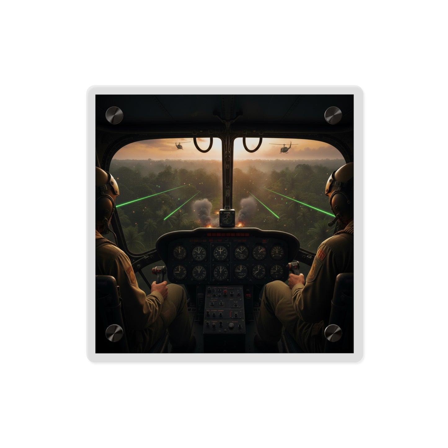 Acrylic Wall Art Panel - Pilots View Hot LZ - Vietnam