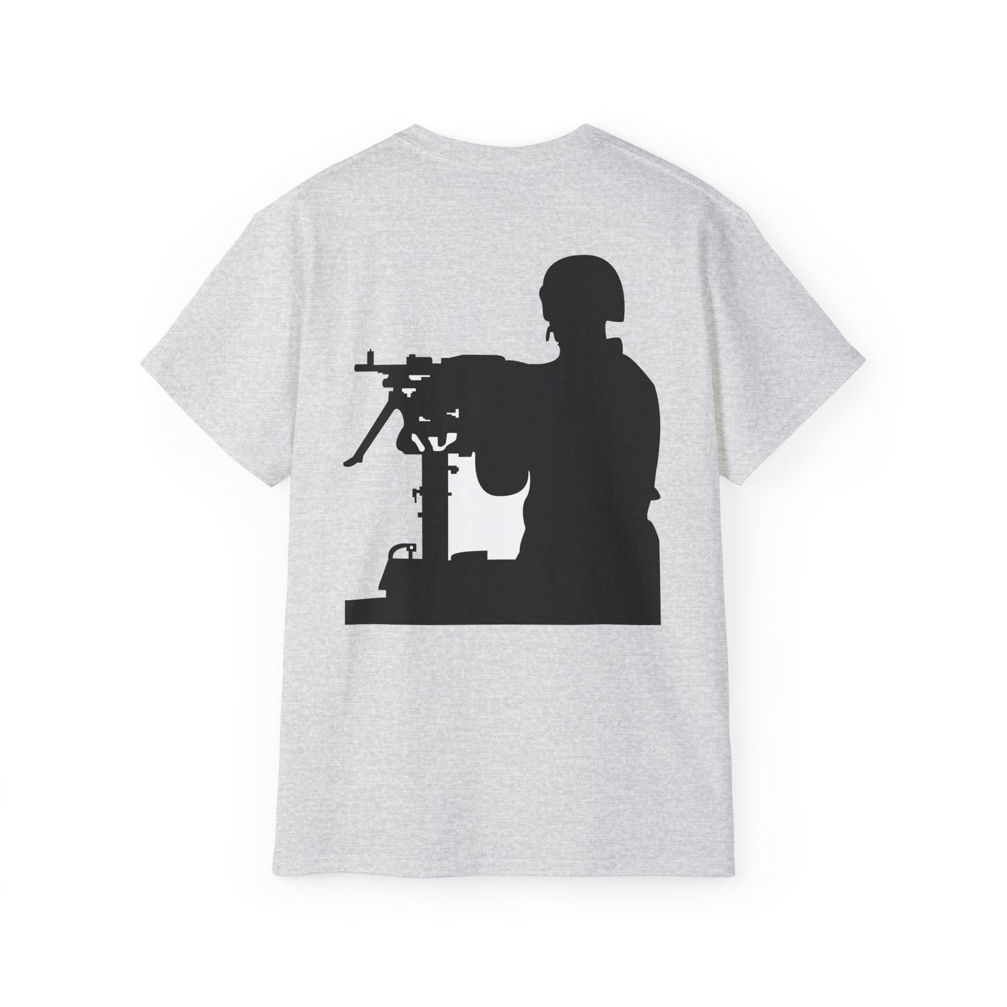 Unisex Ultra Cotton Tee - Army - Soldier - MG Vehicle Mounted - Silhouette X 300