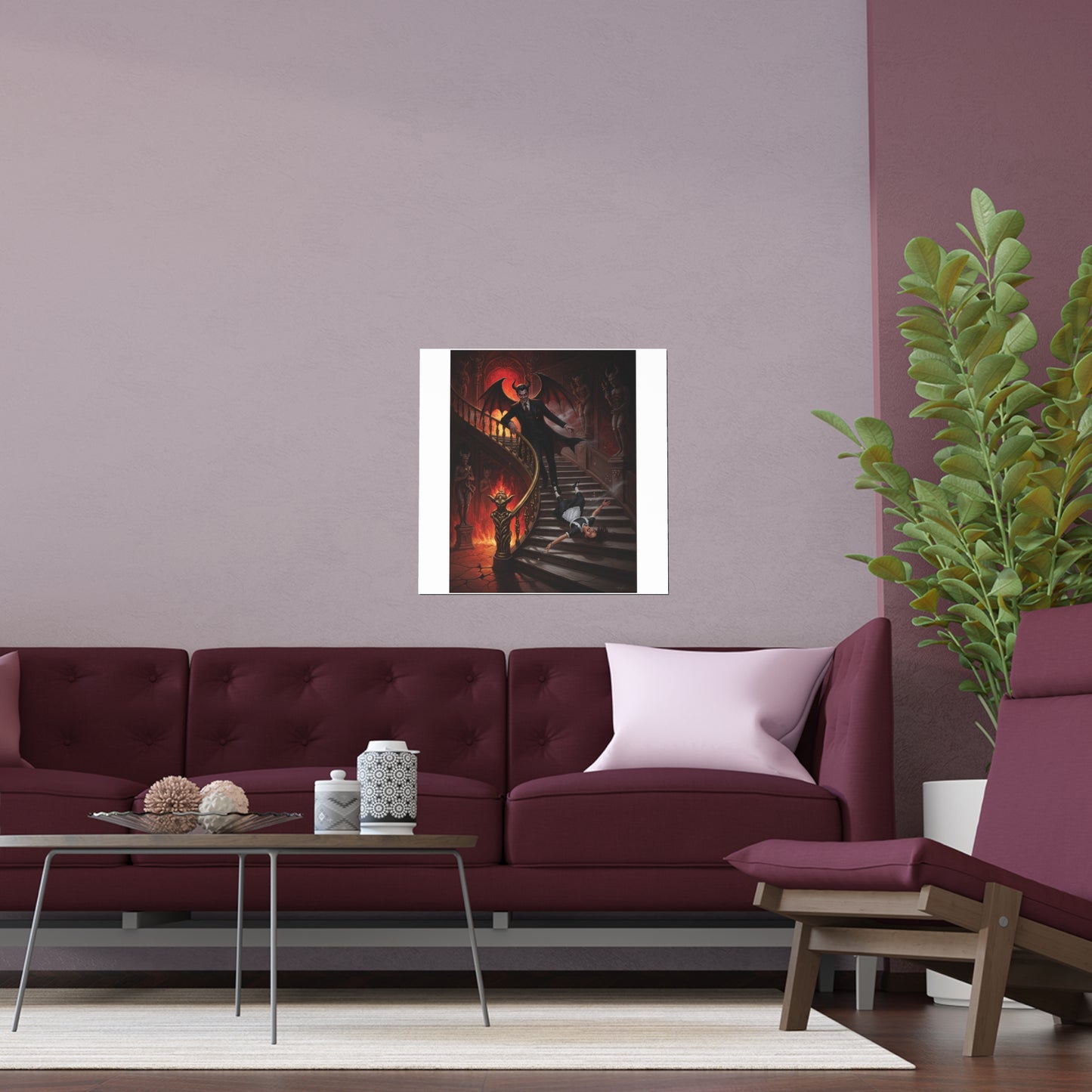 Indoor and Outdoor Silk Posters - devil and maid