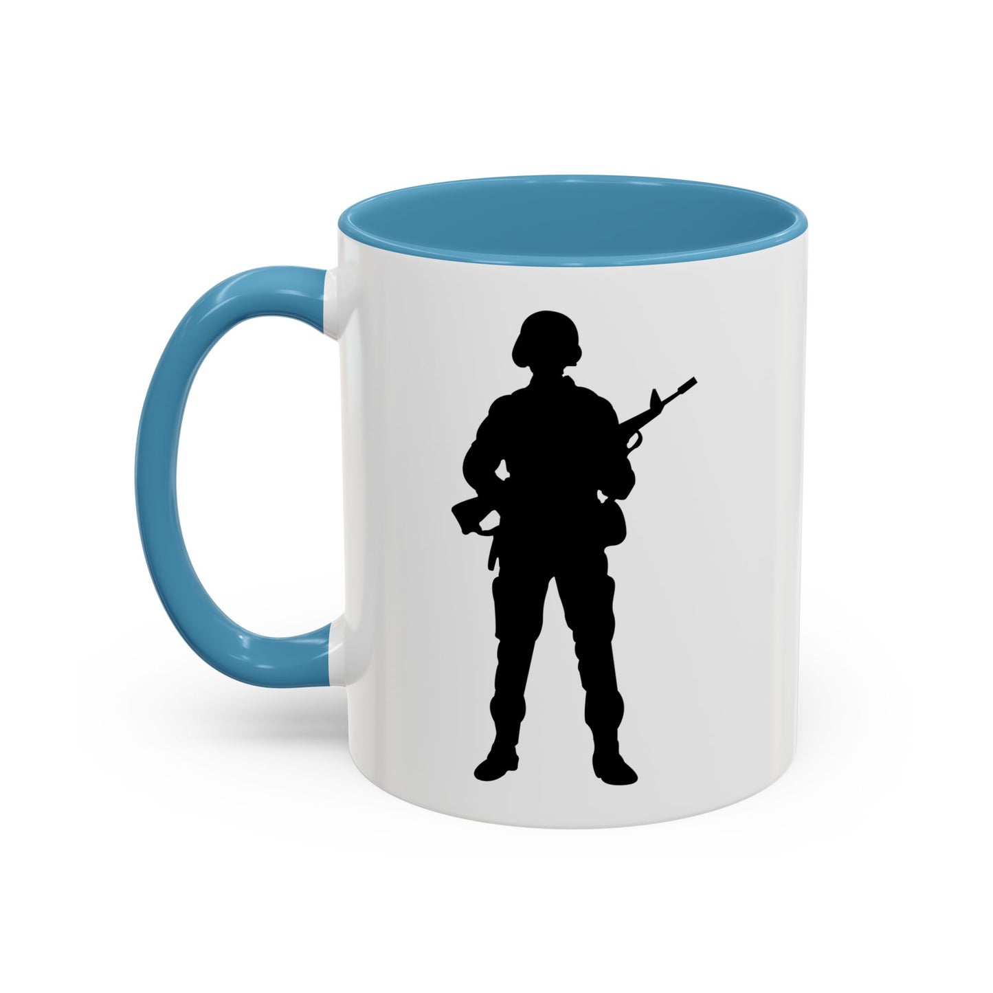Accent Coffee Mug (11oz & 15oz) - Army - Soldier - Silhouette X 300