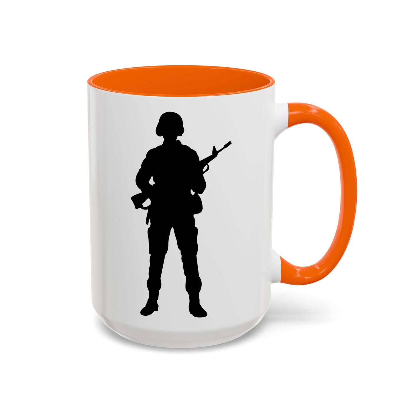 Accent Coffee Mug (11oz & 15oz) - Army - Soldier - Silhouette X 300