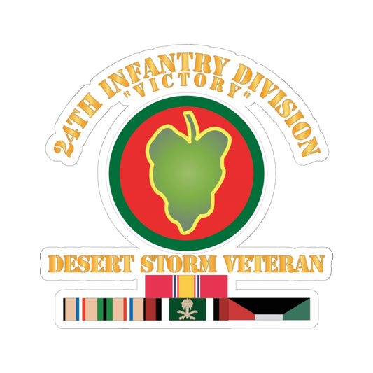 Kiss-Cut Stickers - 24th Infantry Division - Desert Storm Veteran X 300