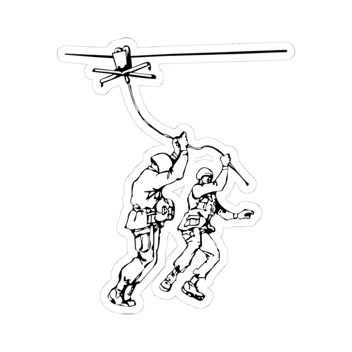 Kiss-Cut Stickers - Airborne - Lateral Drift Trainer - BW X 300