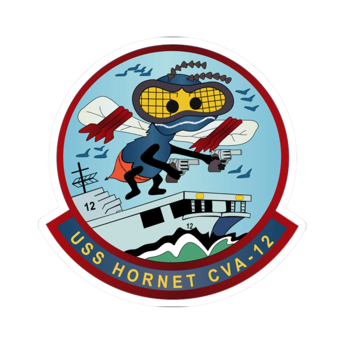 Kiss-Cut Stickers - Navy - USS Hornet (CV-12) wo Txt