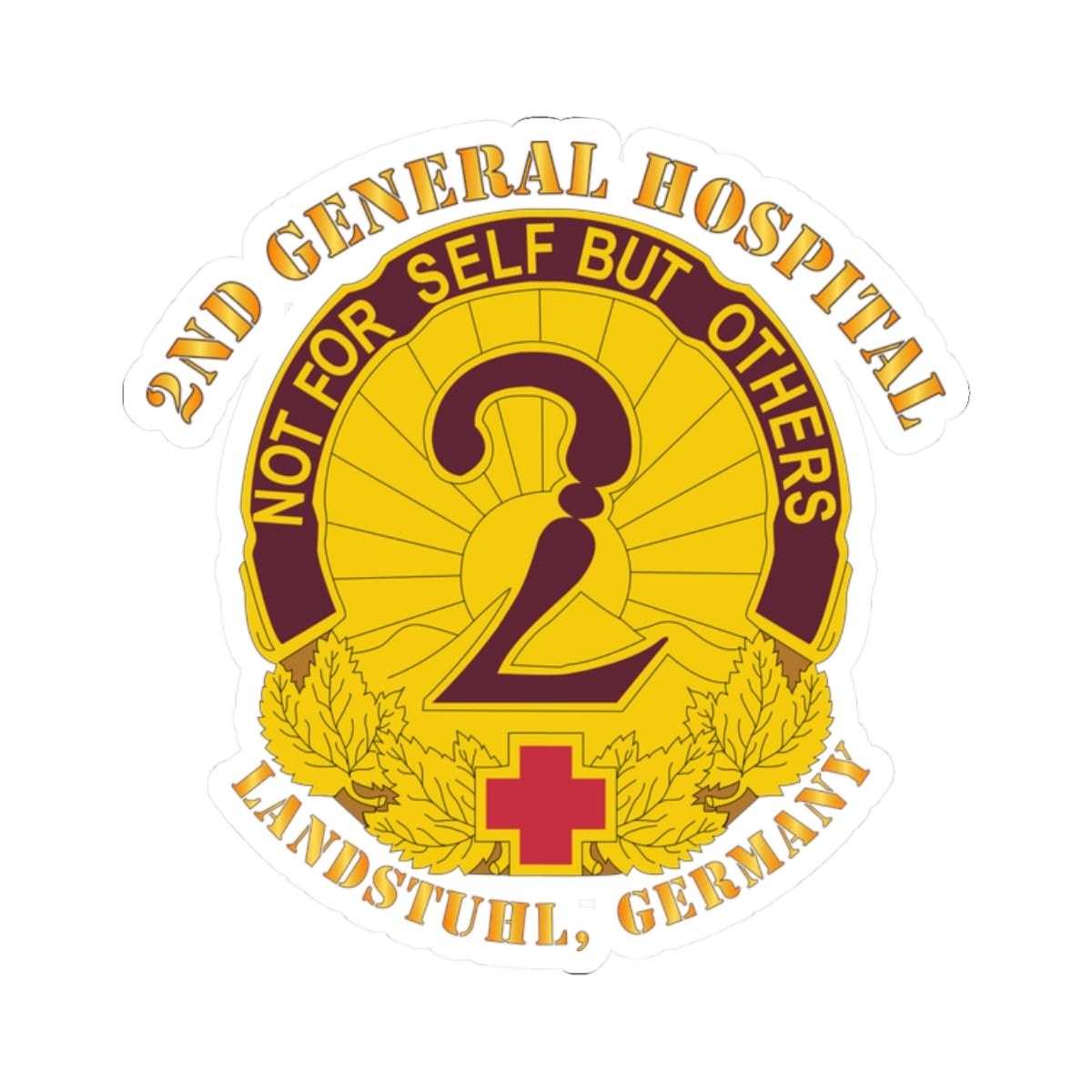 Kiss-Cut Stickers - 2nd General Hospital - Landstuhl Germany