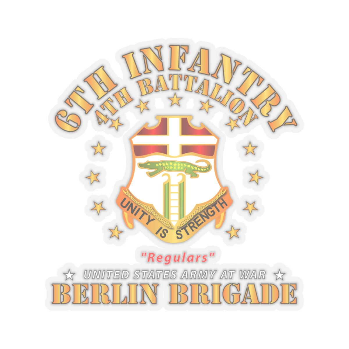 Kiss-Cut Stickers - 4th Battalion 6th Infantry - Berlin Brigade X 300