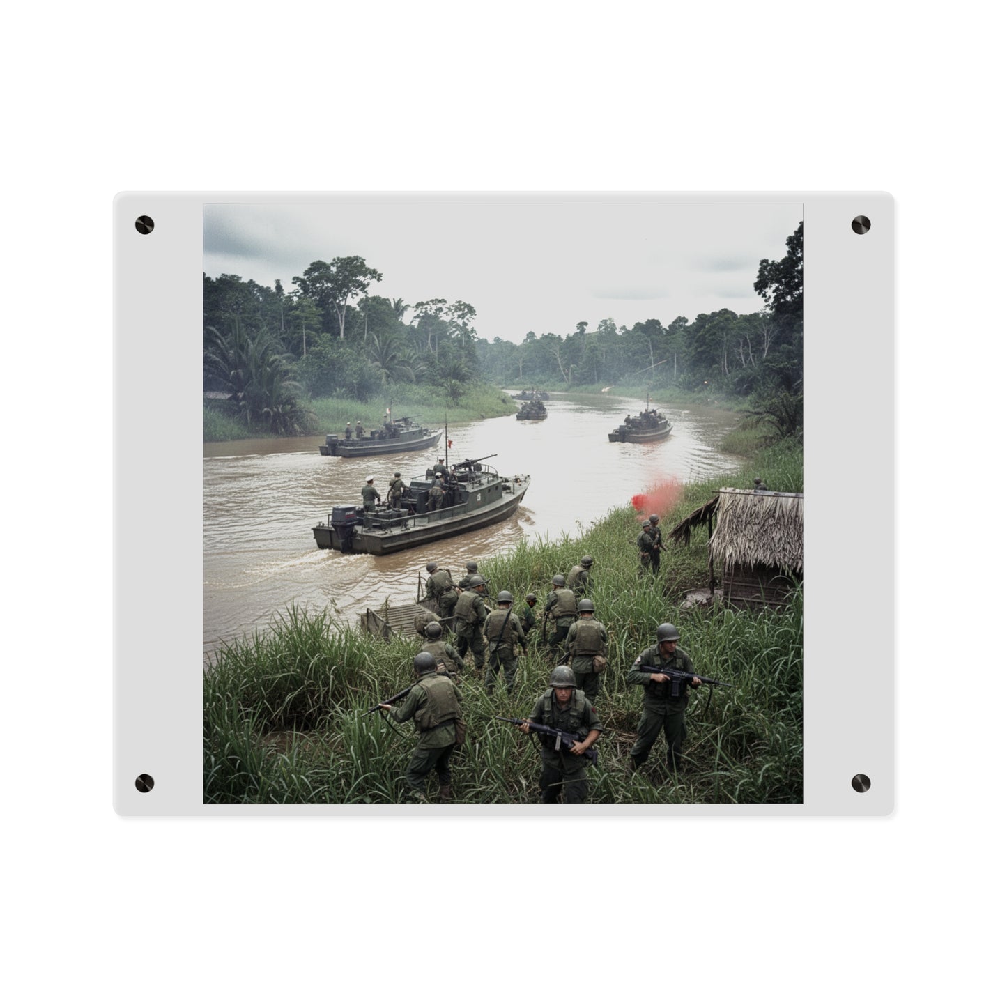 Acrylic Wall Art Panel - MRF - 9th Infantry in the Mekong - Vietnam