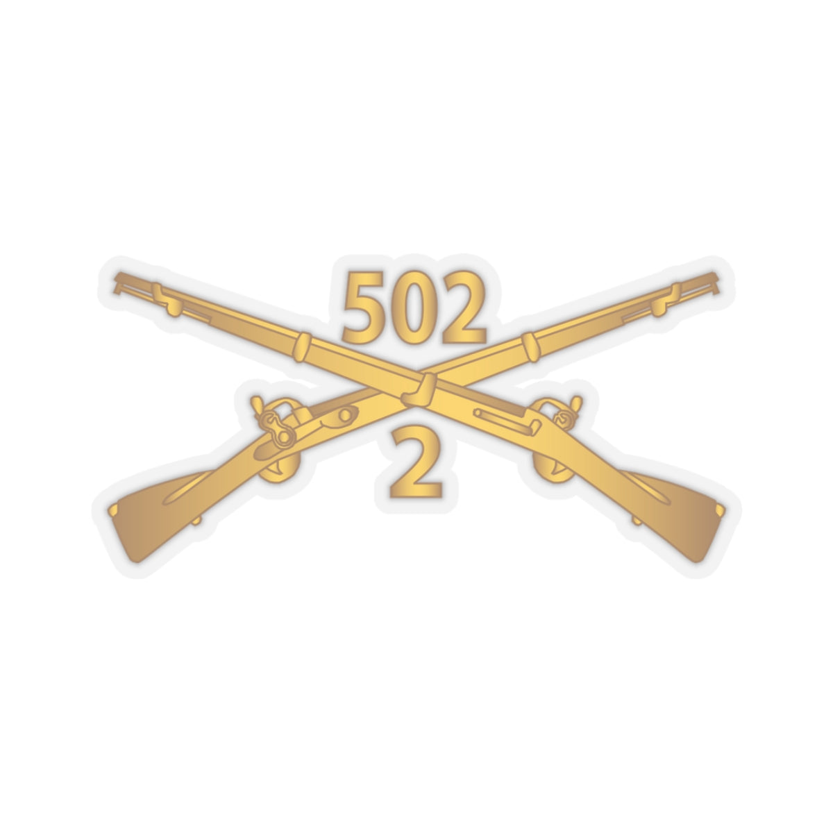 Kiss-Cut Stickers - 2nd Bn 502nd Infantry Regt - Infantry Br wo Txt