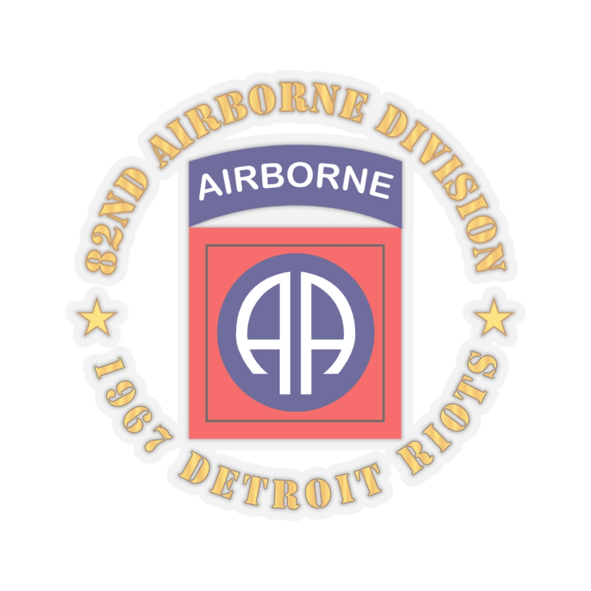 Kiss-Cut Stickers - 82nd Airborne Division - 1967 Detroit Riots