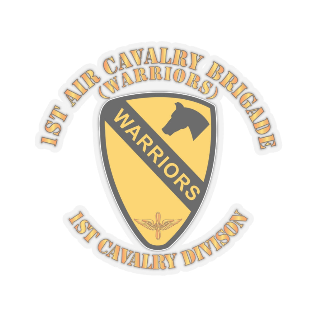 Kiss-Cut Stickers - 1st Air Cavalry Brigade - Warriors - 1st Cav Division