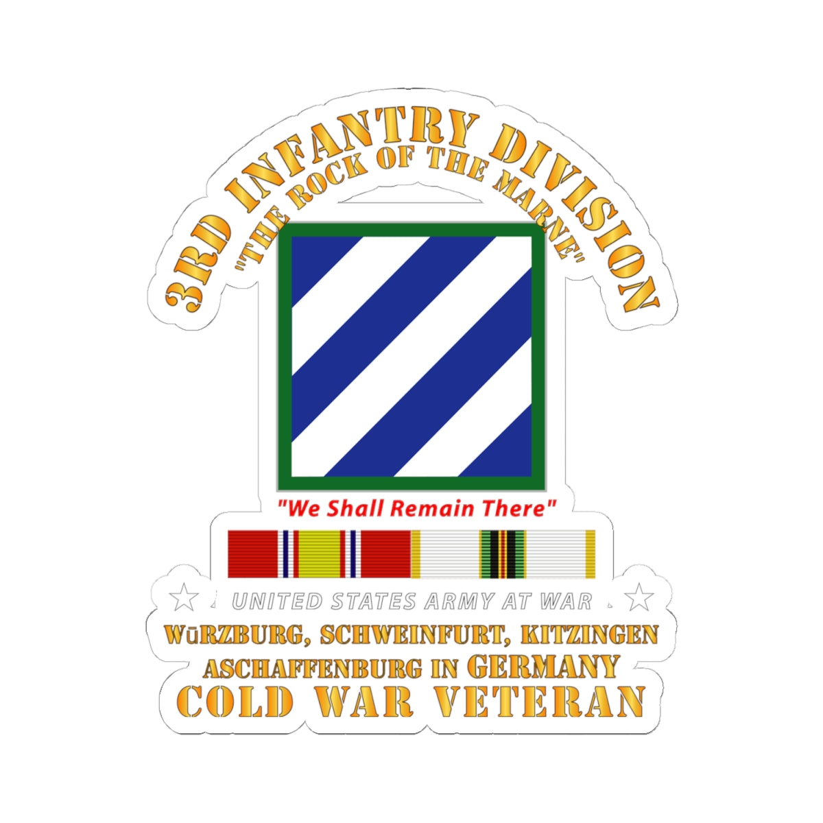 Kiss-Cut Stickers - 3rd ID - Germany w Cold War SVC