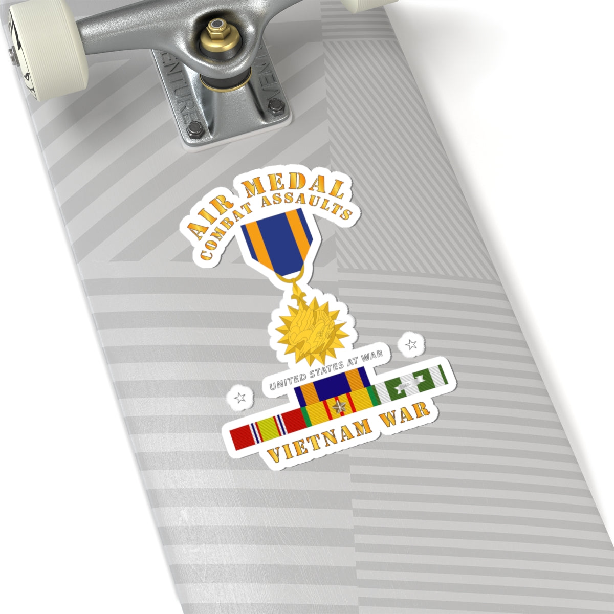 Kiss-Cut Stickers - Air Medal - Combat Assaults w VN SVC w Air Medal Ribbon
