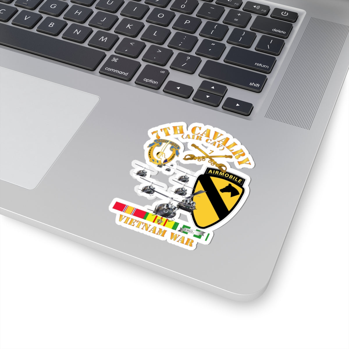 Kiss-Cut Stickers - 7th Cavalry (Air Cav) - 1st Cav Division w SVC