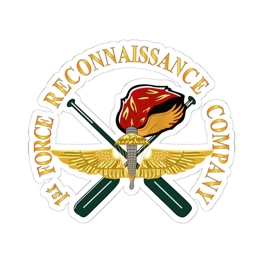 Kiss-Cut Stickers - USMC - 1st Force Recon Company wo FMF PAC - BckGrd