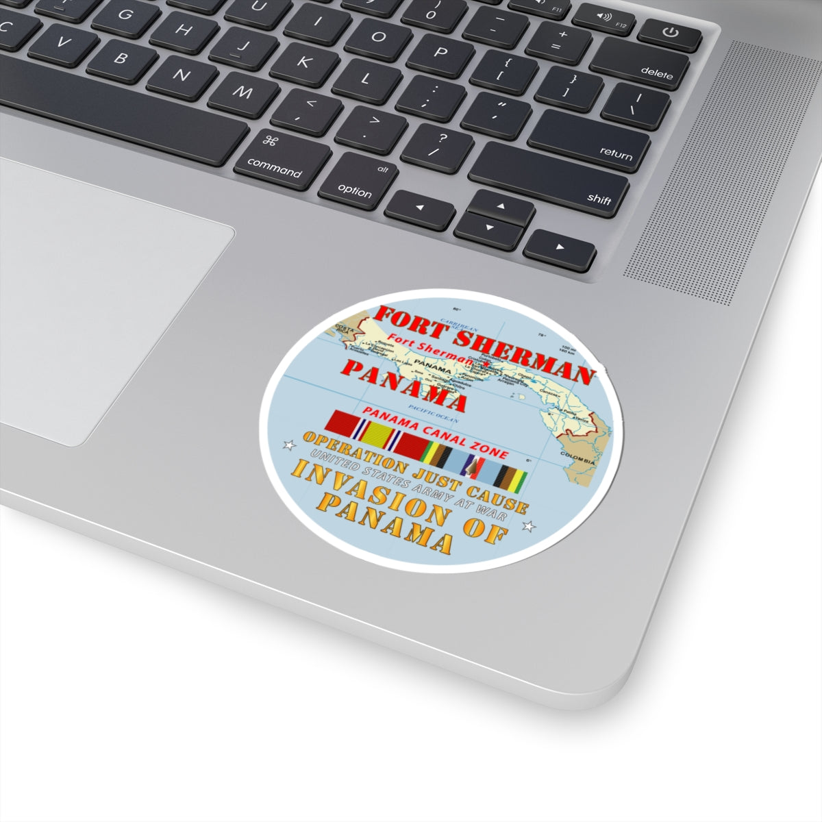 Kiss-Cut Stickers - Just Cause - Ft Sherman - CZ w Map w Svc Ribbons