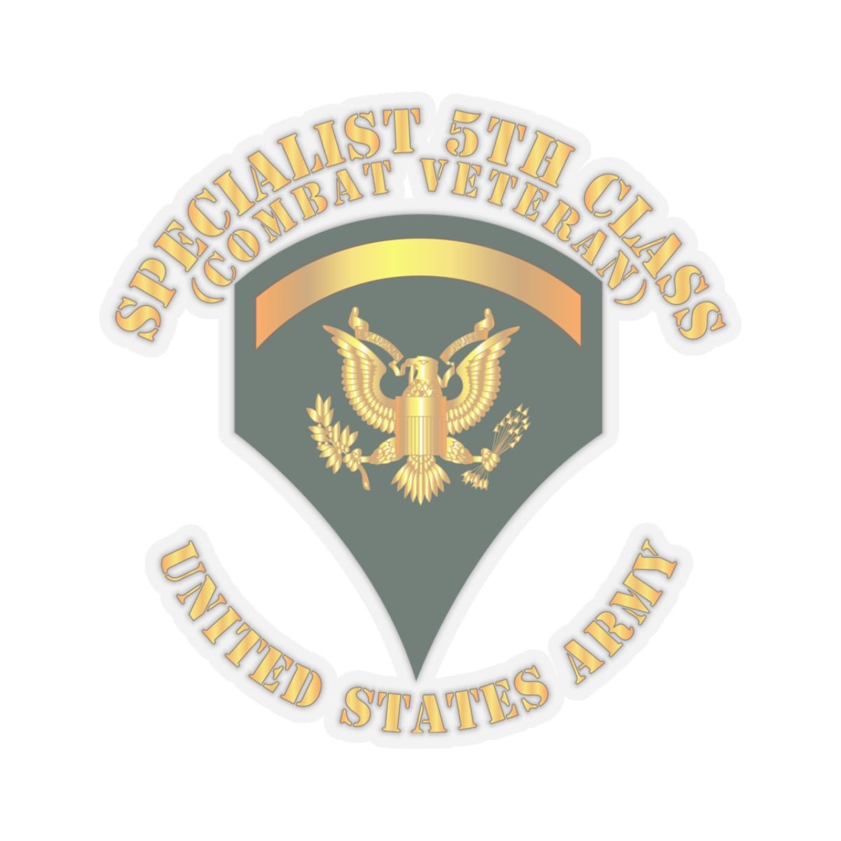 Kiss-Cut Stickers - Specialist 5th Class - SP5 - Combat Veteran