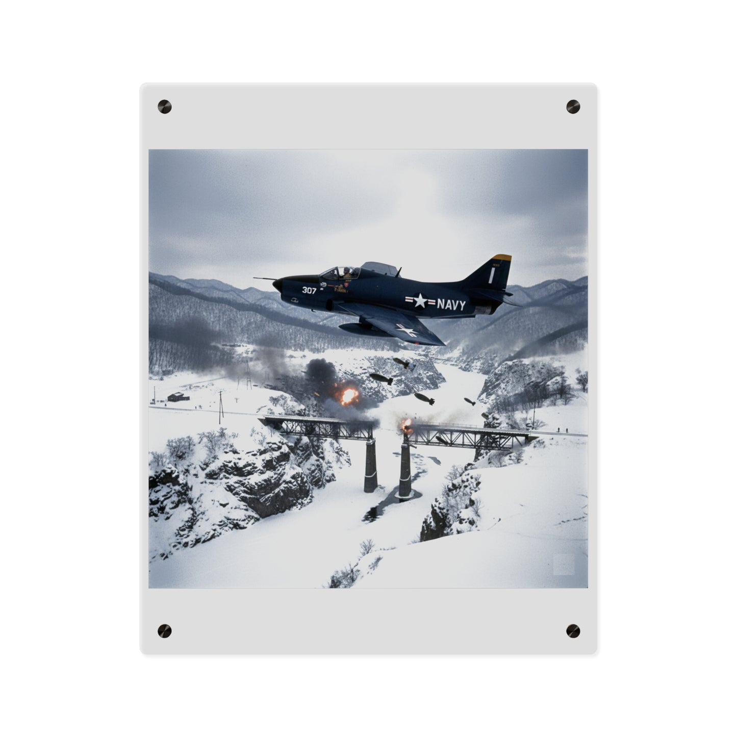 Acrylic Wall Art Panel - Attack at Majon-ni and Samdong-ni during Korean War