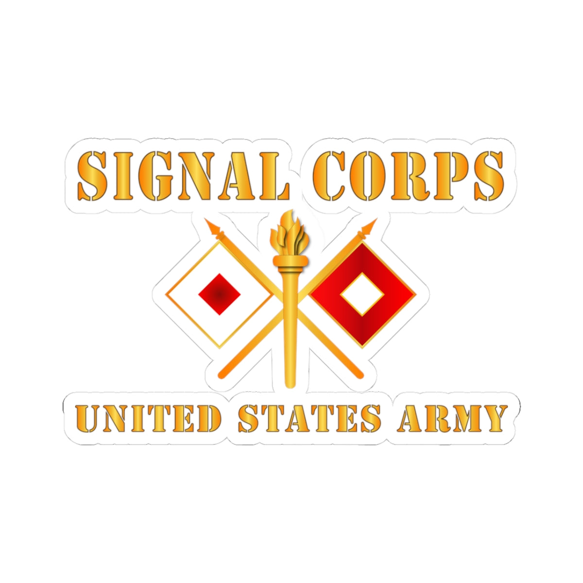 Kiss-Cut Stickers - Signal Corps - Branch - US Army X 300
