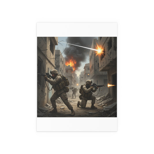 Indoor and Outdoor Silk Posters - Marines in  the 2nd Battle of Fallujah
