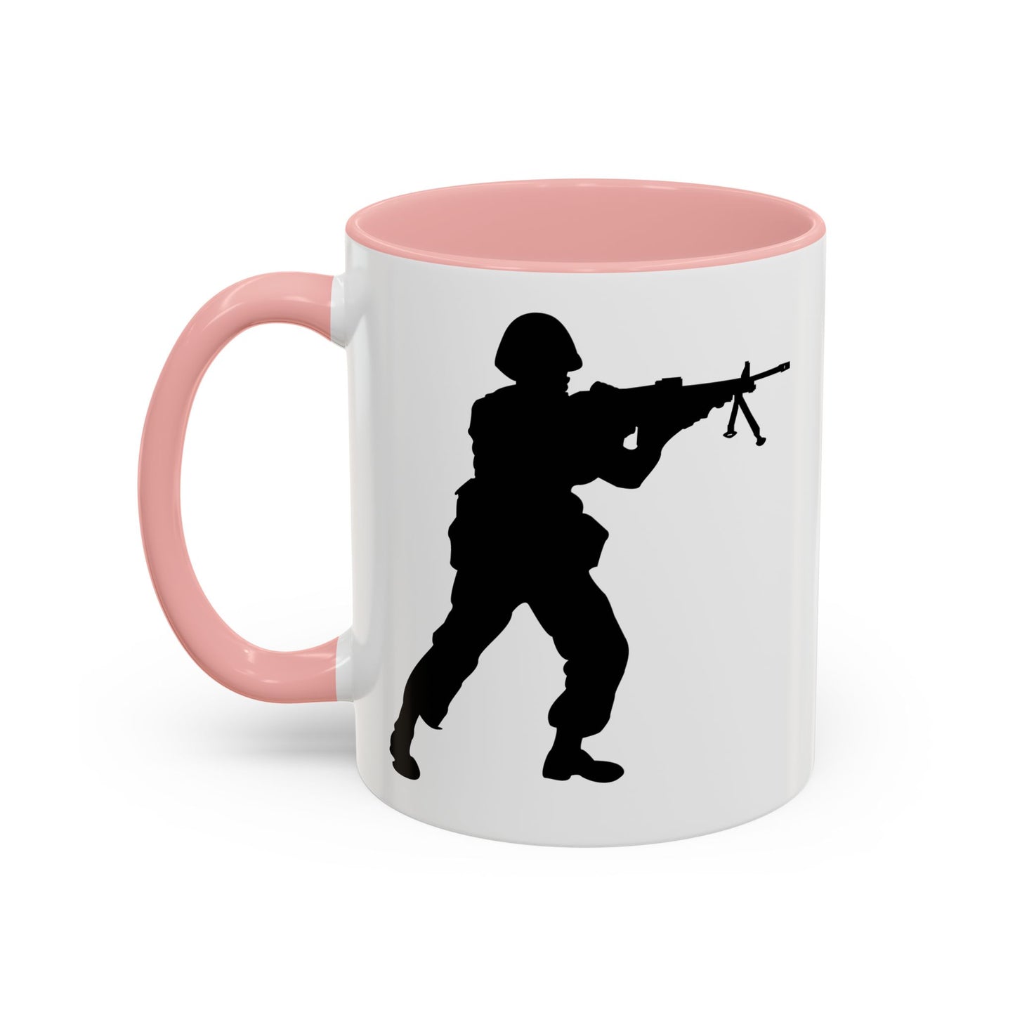 Accent Coffee Mug (11oz & 15oz) - Army - Soldier - MG Assault - Silhouette X 300