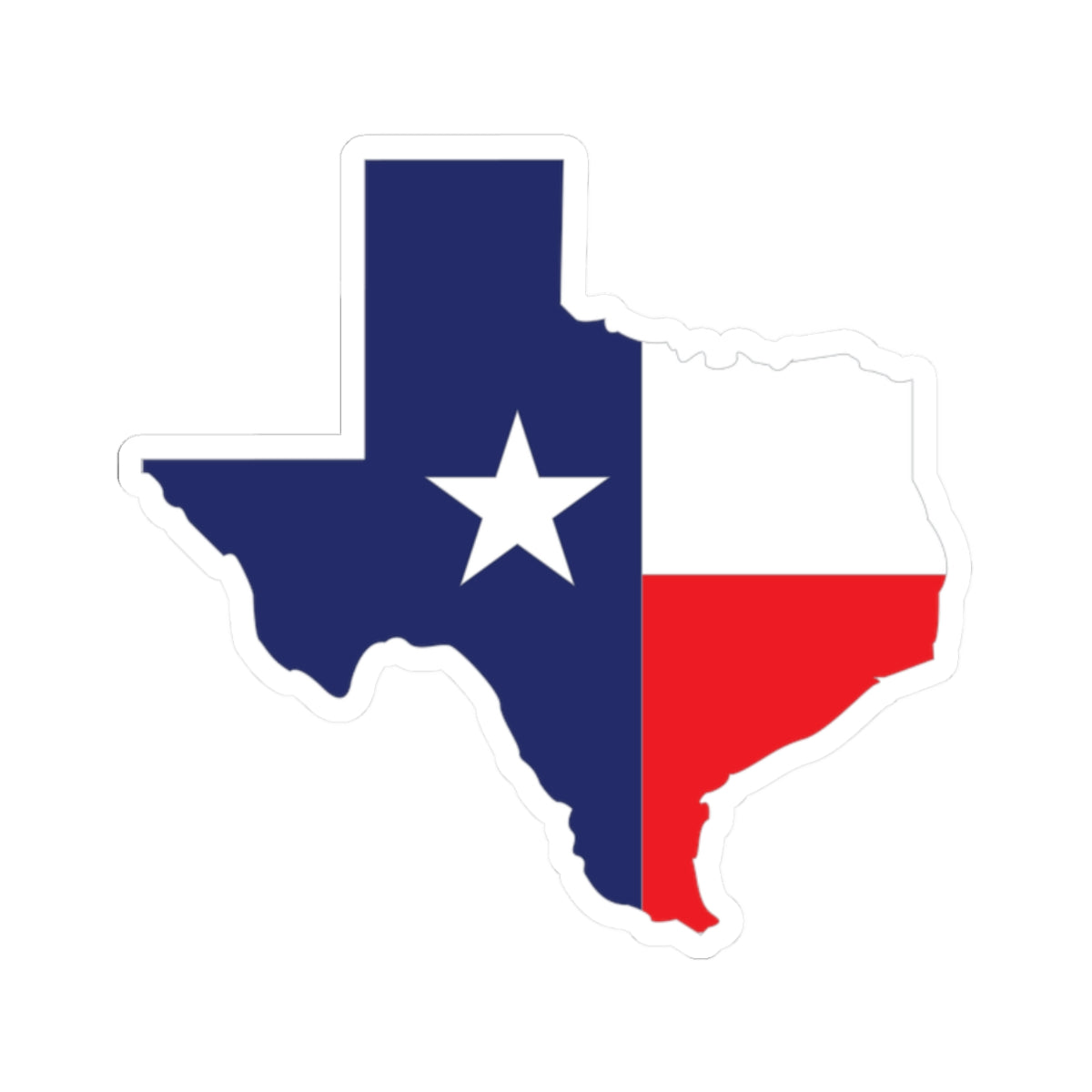 Kiss-Cut Stickers - Texas Map Overprint with Texas State Flag X 300