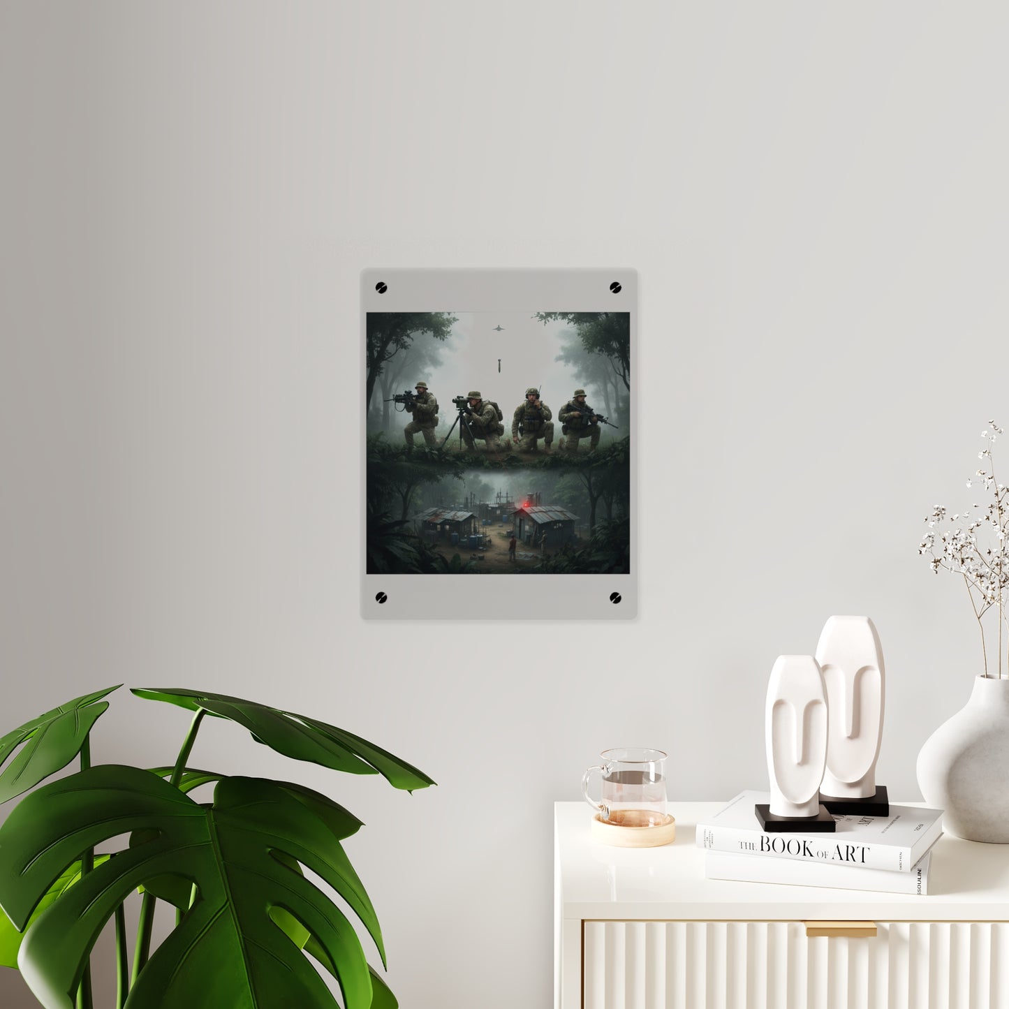 Acrylic Wall Art Panel - Jungle Drug Lab Destruction wo Explosions