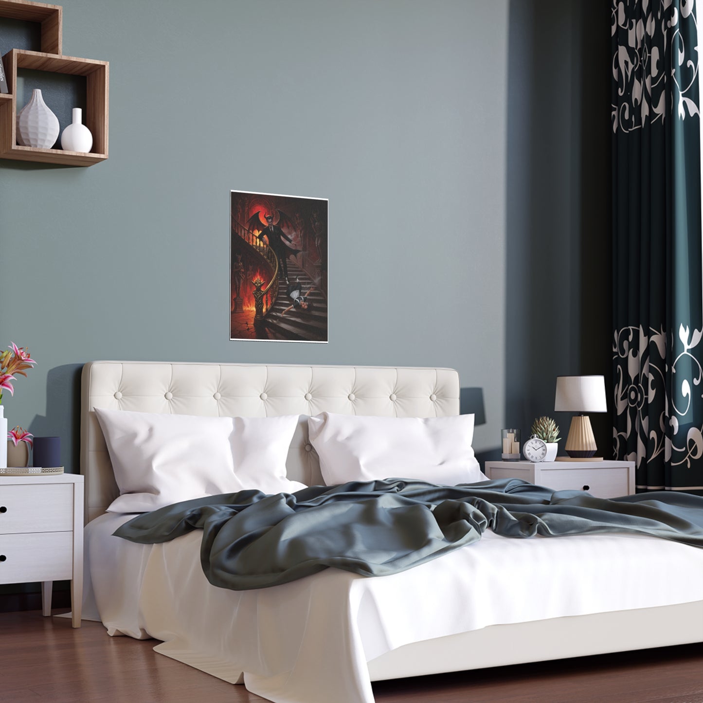 Indoor and Outdoor Silk Posters - devil and maid