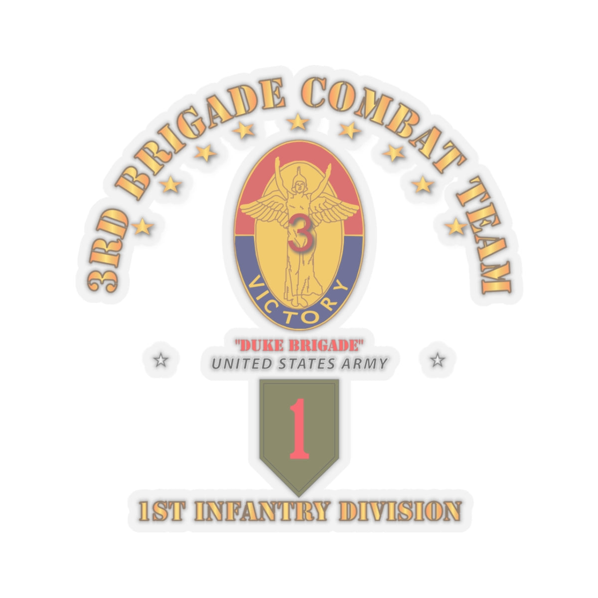 Kiss-Cut Stickers - 3rd Bde Combat Tm - 1st Infantry Div