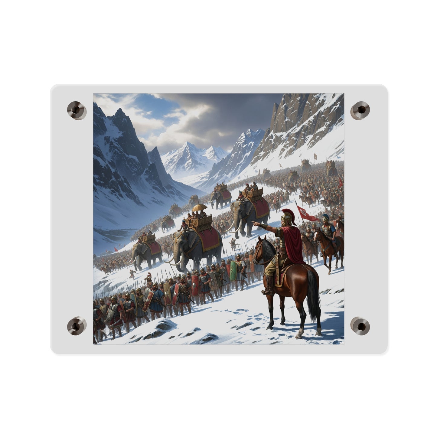 Acrylic Wall Art Panel - Hannibal Crossing the Alps to Atttack Rome